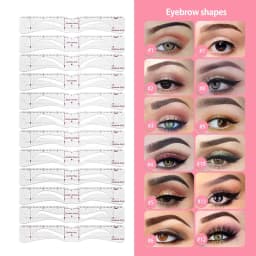 12 Styles/set Reusable DIY Eye Brow Drawing Guide Styling Shaping Grooming Template Card Eyebrow Stencil Set Easy Make Up Tools