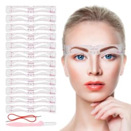 12 Styles/set Reusable DIY Eye Brow Drawing Guide Styling Shaping Grooming Template Card Eyebrow Stencil Set Easy Make Up Tools