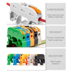 5/10pcs Din Rail Terminal Block Wire Connector 211 Quick Wire Compact Splicing Conductor Fast Cable Connector Conductor