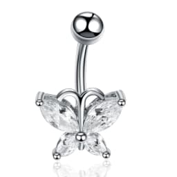 1PC Stainless Steel Belly Button Piercing Body Jewelry Women Cubic Zirconia Drop Dangle Earring Navel Piercing Ombligo