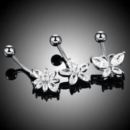 1PC Stainless Steel Belly Button Piercing Body Jewelry Women Cubic Zirconia Drop Dangle Earring Navel Piercing Ombligo