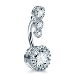 1PC Stainless Steel Belly Button Piercing Body Jewelry Women Cubic Zirconia Drop Dangle Earring Navel Piercing Ombligo