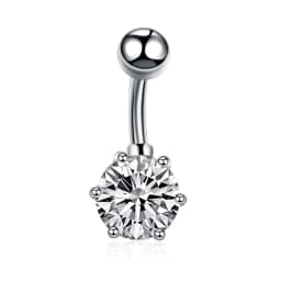 1PC Stainless Steel Belly Button Piercing Body Jewelry Women Cubic Zirconia Drop Dangle Earring Navel Piercing Ombligo