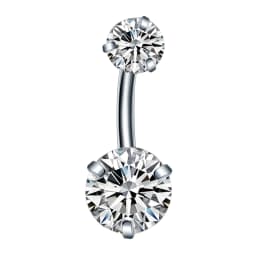 1PC Stainless Steel Belly Button Piercing Body Jewelry Women Cubic Zirconia Drop Dangle Earring Navel Piercing Ombligo
