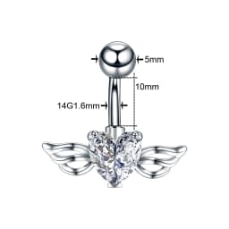 1PC Stainless Steel Belly Button Piercing Body Jewelry Women Cubic Zirconia Drop Dangle Earring Navel Piercing Ombligo
