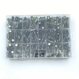 625Pcs 24Values Aluminum Electrolytic Capacitor Kit 10V-100V 1F-1000uF Capacitors Box Assortment Kit