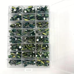 625Pcs 24Values Aluminum Electrolytic Capacitor Kit 10V-100V 1F-1000uF Capacitors Box Assortment Kit