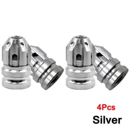 Aluminum Alloy Tire Valve Caps Car Wheel Stem Caps Automobile Tire Caps Anti-Leak Valve Suitable For Motorcycles Car Bicycles