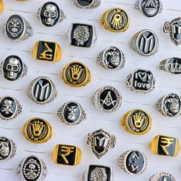 Wholesale 20Pcs/lot Vintage Black Square Ring For Women Men Mix Style Retro Punk Hip Hop Rock Party Jewelry