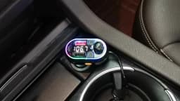 Car Bluetooth 5.0 FM Transmitter Wireless Audio Receiver Car MP3 Player 25W PD Fast Charge With Apple Type-C Port Charging Cable