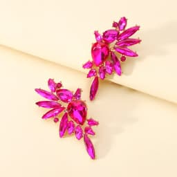Vintage Sparkly Crystal Big Stud Earrings For Women 2023 Trendy Luxury Design Charm Piercing Wedding Party Statement Jewelry