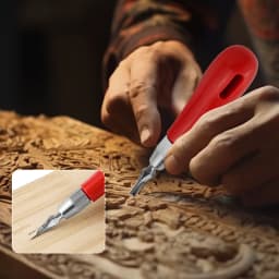 Carving Tool Creative Round Handle 6 Knife Head Art Print Engraving Knife Professional School Art Wood
