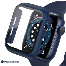 Tempered glass+Case for Apple watch Accessories 44mm 45mm 41mm 40mm iwatch Screen Protector Apple Watch Series 9 8 7 6 5 4 SE 3