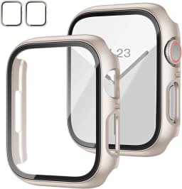Tempered glass+Case for Apple watch Accessories 44mm 45mm 41mm 40mm iwatch Screen Protector Apple Watch Series 9 8 7 6 5 4 SE 3