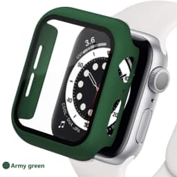 Tempered glass+Case for Apple watch Accessories 44mm 45mm 41mm 40mm iwatch Screen Protector Apple Watch Series 9 8 7 6 5 4 SE 3
