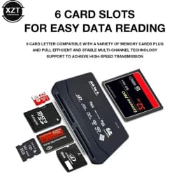 All In One Card Reader USB 2.0 SD Card Reader Adapter Support TF CF SD Mini SD SDHC MMC MS XD Memory Card Reader Writ Converter