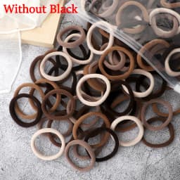 100/200PCS Elastic Women Hair Bands Ties 4cm Dark Colors Headband Hair Accessories for Girls Headwear Don't Hurt Hair Wholesale