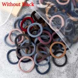 100/200PCS Elastic Women Hair Bands Ties 4cm Dark Colors Headband Hair Accessories for Girls Headwear Don't Hurt Hair Wholesale