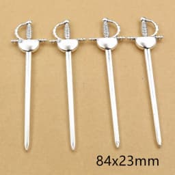 10pcs/lot Antique Silver Plated Sword Blade Charms Pedants DIY Jewelry Making Accessories for Necklace Craft Findings