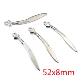 10pcs/lot Antique Silver Plated Sword Blade Charms Pedants DIY Jewelry Making Accessories for Necklace Craft Findings