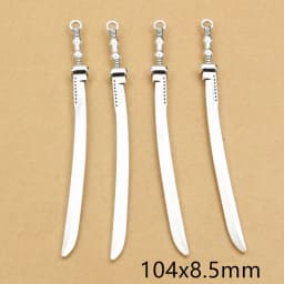 10pcs/lot Antique Silver Plated Sword Blade Charms Pedants DIY Jewelry Making Accessories for Necklace Craft Findings