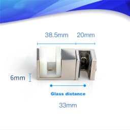 Shower Room Fixed 304 Stainless Steel Stopper Bathroom Sliding Door Double Glass Swing Stopper Lower Slider Hardware Accessories