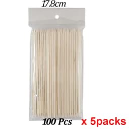 500/200/100 Wood Cuticle Pusher Sticks 63/75/95/105/127/150/178MM For Gel Polish Remove Clean Pedicure DIY Design Dotting Tool
