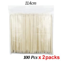 500/200/100 Wood Cuticle Pusher Sticks 63/75/95/105/127/150/178MM For Gel Polish Remove Clean Pedicure DIY Design Dotting Tool