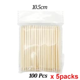500/200/100 Wood Cuticle Pusher Sticks 63/75/95/105/127/150/178MM For Gel Polish Remove Clean Pedicure DIY Design Dotting Tool