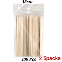 500/200/100 Wood Cuticle Pusher Sticks 63/75/95/105/127/150/178MM For Gel Polish Remove Clean Pedicure DIY Design Dotting Tool