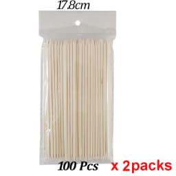 500/200/100 Wood Cuticle Pusher Sticks 63/75/95/105/127/150/178MM For Gel Polish Remove Clean Pedicure DIY Design Dotting Tool