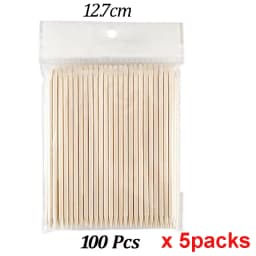500/200/100 Wood Cuticle Pusher Sticks 63/75/95/105/127/150/178MM For Gel Polish Remove Clean Pedicure DIY Design Dotting Tool