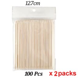 500/200/100 Wood Cuticle Pusher Sticks 63/75/95/105/127/150/178MM For Gel Polish Remove Clean Pedicure DIY Design Dotting Tool