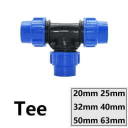 20/25/32/40/50/63mm Plastic PE Tube Tap Connector Tee Water Splitter Quick Valve Irrigation Coupler Straight Elbow Plug Fitting