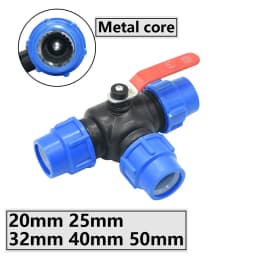 20/25/32/40/50/63mm Plastic PE Tube Tap Connector Tee Water Splitter Quick Valve Irrigation Coupler Straight Elbow Plug Fitting