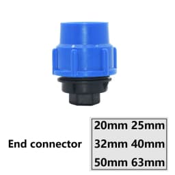 20/25/32/40/50/63mm Plastic PE Tube Tap Connector Tee Water Splitter Quick Valve Irrigation Coupler Straight Elbow Plug Fitting