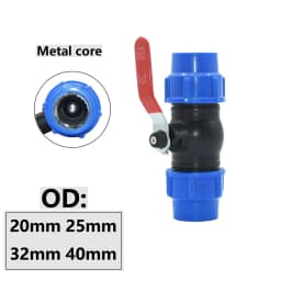 20/25/32/40/50/63mm Plastic PE Tube Tap Connector Tee Water Splitter Quick Valve Irrigation Coupler Straight Elbow Plug Fitting