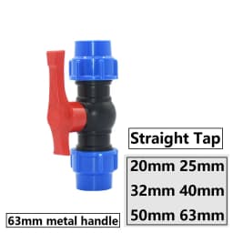 20/25/32/40/50/63mm Plastic PE Tube Tap Connector Tee Water Splitter Quick Valve Irrigation Coupler Straight Elbow Plug Fitting