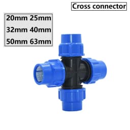 20/25/32/40/50/63mm Plastic PE Tube Tap Connector Tee Water Splitter Quick Valve Irrigation Coupler Straight Elbow Plug Fitting