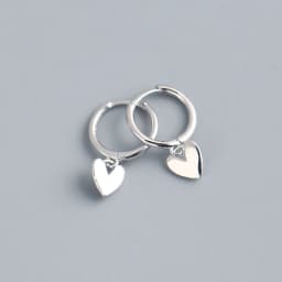 XIYANIKE Silver Color New Love Heart Hoop Earrings Female Fashion Cute Romantic Elegant Jewelry Couple Handmade Gifts
