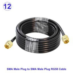 RG58 Cable SMA Male to SMA Female Bulkhead WiFi Antenna Extension Cord RG-58 50 Ohm RF Coaxial Pigtail Jumper Cable 15CM-30M