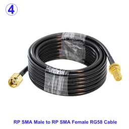 RG58 Cable SMA Male to SMA Female Bulkhead WiFi Antenna Extension Cord RG-58 50 Ohm RF Coaxial Pigtail Jumper Cable 15CM-30M