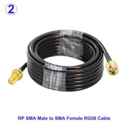 RG58 Cable SMA Male to SMA Female Bulkhead WiFi Antenna Extension Cord RG-58 50 Ohm RF Coaxial Pigtail Jumper Cable 15CM-30M