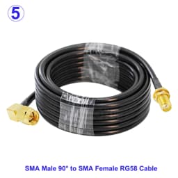 RG58 Cable SMA Male to SMA Female Bulkhead WiFi Antenna Extension Cord RG-58 50 Ohm RF Coaxial Pigtail Jumper Cable 15CM-30M