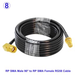 RG58 Cable SMA Male to SMA Female Bulkhead WiFi Antenna Extension Cord RG-58 50 Ohm RF Coaxial Pigtail Jumper Cable 15CM-30M
