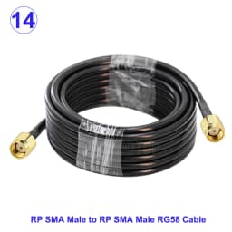 RG58 Cable SMA Male to SMA Female Bulkhead WiFi Antenna Extension Cord RG-58 50 Ohm RF Coaxial Pigtail Jumper Cable 15CM-30M