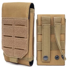 1000D Laser Cust Molle Phone Pouch Heavy Duty Waterproof Samll Tactical Cell Phone Holder Smartphone Cover for 4.7"-6.7" Phone