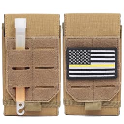 1000D Laser Cust Molle Phone Pouch Heavy Duty Waterproof Samll Tactical Cell Phone Holder Smartphone Cover for 4.7"-6.7" Phone