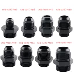 AN4 AN6 AN8 AN10 AN12 AN16 ORB Fuel Line Hose Fitting Male Adapter AN to AN w/ O-Ring