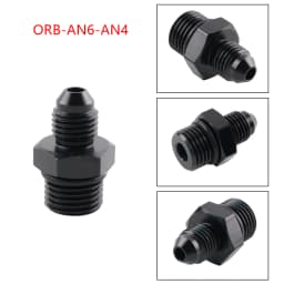 AN4 AN6 AN8 AN10 AN12 AN16 ORB Fuel Line Hose Fitting Male Adapter AN to AN w/ O-Ring